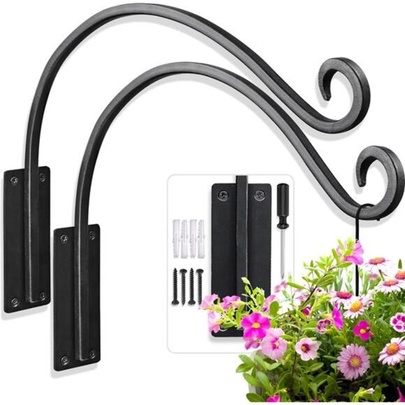 Heavy-Duty Plant Hanger Outdoor: 16-Inch Hanging Plant Hooks - Picture 1 of 7